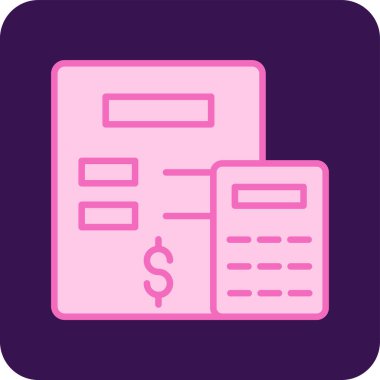 Muhasebeci web simgesi, basit vektör illüstrasyonu