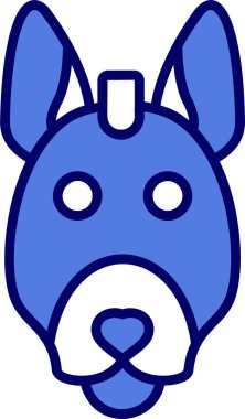 Düz stil Xoloitzcuintle köpek simgesi