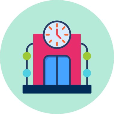 Zaman Makinesi ikon vektör çizimi