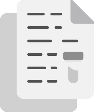 Minimalist bir dizaynda bir belge simgesinin vektör illüstrasyonu.