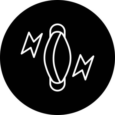 Kas ağrısı. Web simgesi basit illüstrasyon