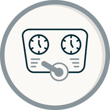 Speedometer web simgesi, vektör illüstrasyonu