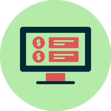 Fiyat web simgesi vektör illüstrasyonu