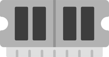 Bilgisayar ram simgesi, vektör illüstrasyonu basit tasarım