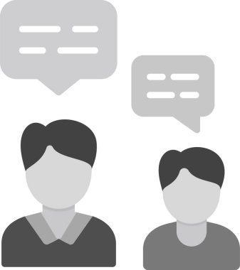 Konuşun. Web simgesi basit illüstrasyon