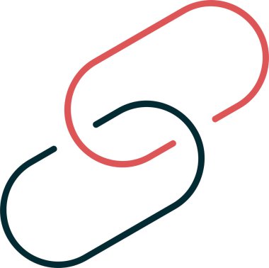 Basit bağlantı simgesi vektör illüstrasyonu