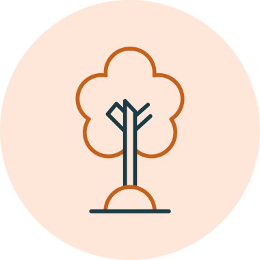 Kiraz ağacı. Web simgesi basit illüstrasyon