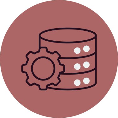 veritabanı simgesi, vektör illüstrasyonu basit tasarım