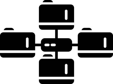 veritabanı simgesi, vektör illüstrasyonu basit tasarım