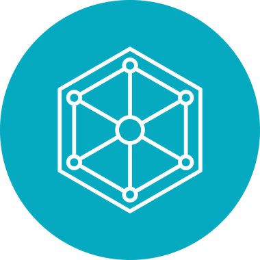 Altıgen simgesi, vektör illüstrasyonu