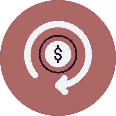 Para iadesi. Web simgesi basit illüstrasyon