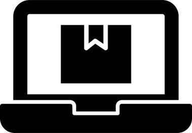 dizüstü bilgisayar simgesi, vektör illüstrasyonu basit tasarım