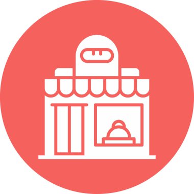 Fırın Dükkanı simgesi vektör illüstrasyonu 