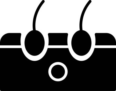 Saç dökülmesi. Web simgesi basit illüstrasyon