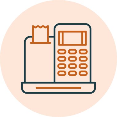 Yazar kasa. Web simgesi basit illüstrasyon