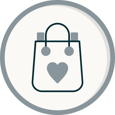 alışveriş çantası web simgesi, vektör çizim