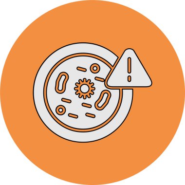 Bakteri. Web simgesi basit illüstrasyon