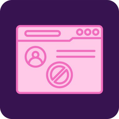 Yasaklı kullanıcı hesabı vektör illüstrasyonu 