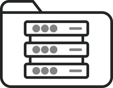 dosya depolama. Web simgesi basit illüstrasyon