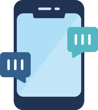 Sohbet mesajı vektör illüstrasyonu