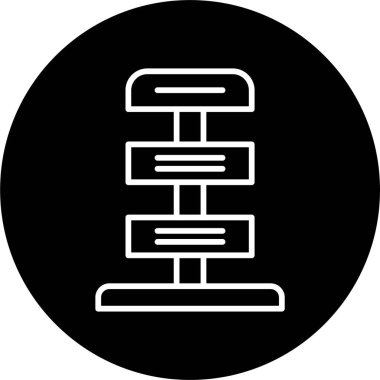 Mupi posterinin basit doğrusal çizimi 