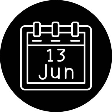 Haziran takvim simgesi. vektör illüstrasyonu