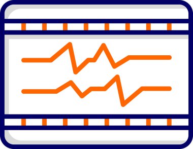 Elektrokardiyogram ikonu. kalp atışı teknolojisi