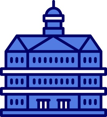 Royal Palace web simgesi, basit vektör illüstrasyonu