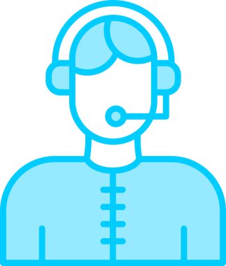 Operatör. Web simgesi basit illüstrasyon 