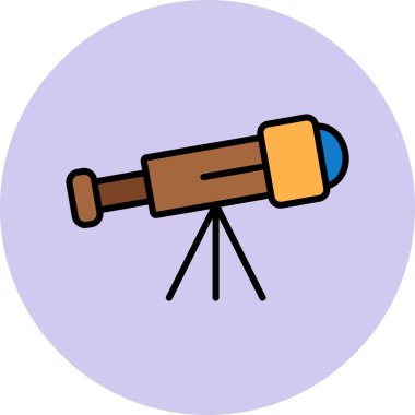 teleskop simgesi vektör illüstrasyonu