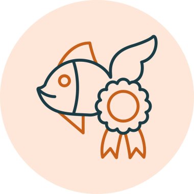 Balık. Web simgesi basit illüstrasyon 