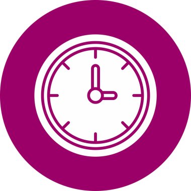 Saat web simgesi, vektör illüstrasyonu