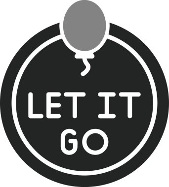 Balon düz simge, vektör, illüstrasyon gitsin