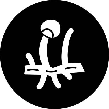 Rhizopus Simgesi Vektör Resimleri Beyaz Arkaplanda İzole Edildi 