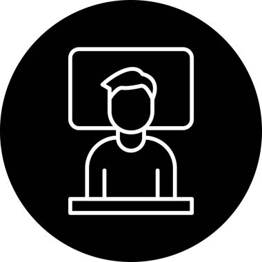 Uykusuzluk web simgesi, vektör illüstrasyonu    