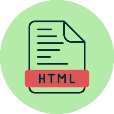 dosya biçimi HTML simgesi, vektör illüstrasyonu