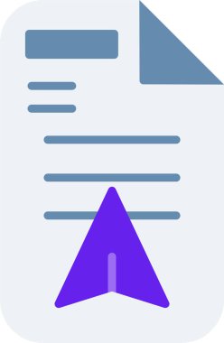 belge dosya simgesi, basit vektör illüstrasyonu