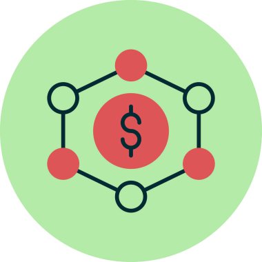 Engelleme zinciri. Web simgesi basit tasarım