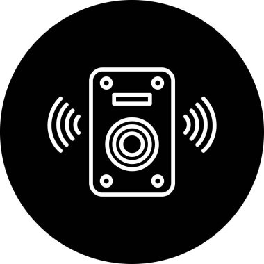 Müzik Sözcüsü Web simgesi basit illüstrasyon