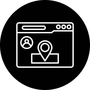 Konum haritası işaretleyici. vektör simgesi