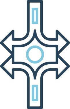 Basit ağ kesişiminin vektör illüstrasyonu