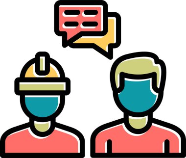 Diyalog. Web simgesi basit illüstrasyon