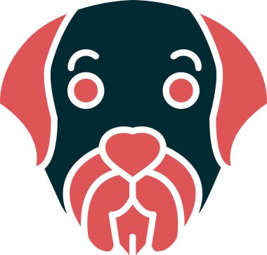 Pudelpointer köpek simgesi, vektör çizimi