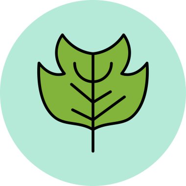 Yaprak ekolojisi çevre simgesi ana hat biçiminde 