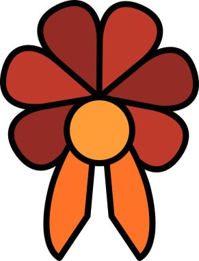 Kurdele yayı. Web simgesi basit illüstrasyon