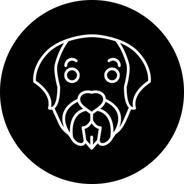 Pudelpointer köpek simgesi, vektör çizimi