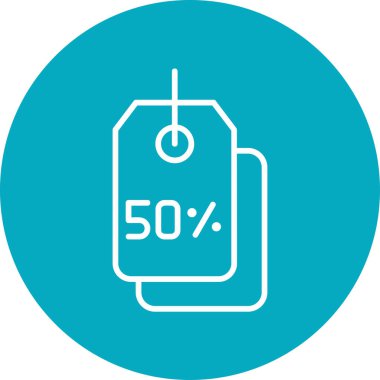 indirimli etiket simgesi, vektör illüstrasyonu basit tasarım