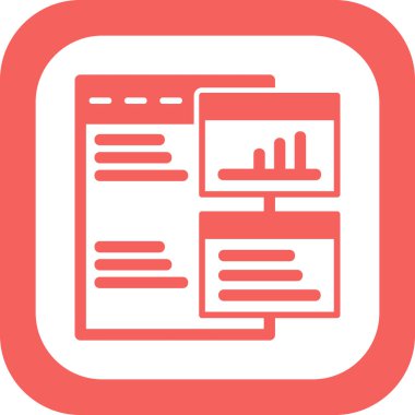 Günlük kaydı veri simgesinin soyut vektör temel doğrusal çizimi