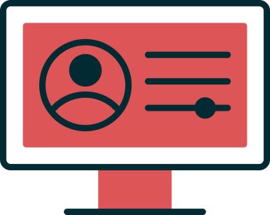 Web kullanıcı simge vektör çizim