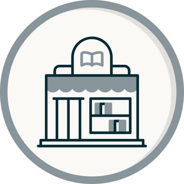 Kitapçı simgesi vektör illüstrasyonuName 